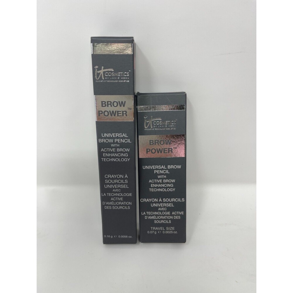 2x IT Cosmetics Brow Power Eyebrow Pencil Universal Full + Travel Size NIB